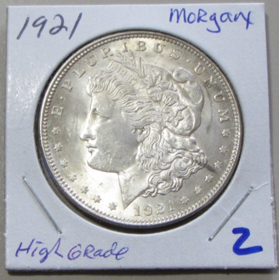 $1 1921 MORGAN SILVER DOLLAR HIGH GRADE