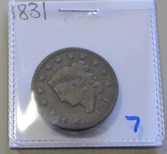 1831 LARGE CENT HIGH GRADE