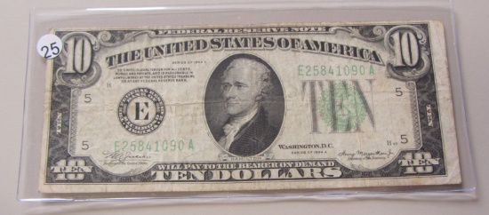 $10 1934 A FRN