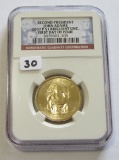 2007 $1 BRILLIANT UNCIRCULATED JOHN ADAMS NGC