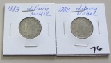 Lot of 2 - 1883 Liberty Nickel