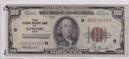 $100 FRBN 1929 CLEVELAND