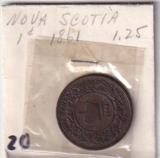 1861 NOVA SCOTIA CENT