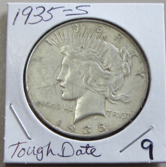 $1 1935-S PEACE SILVER DOLLAR BETTER DATE