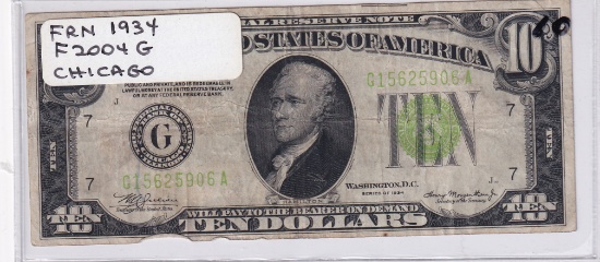 $10 1934 FRN