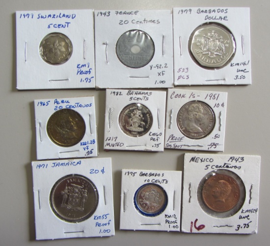 SET OF WORLD FOREIGN COINS