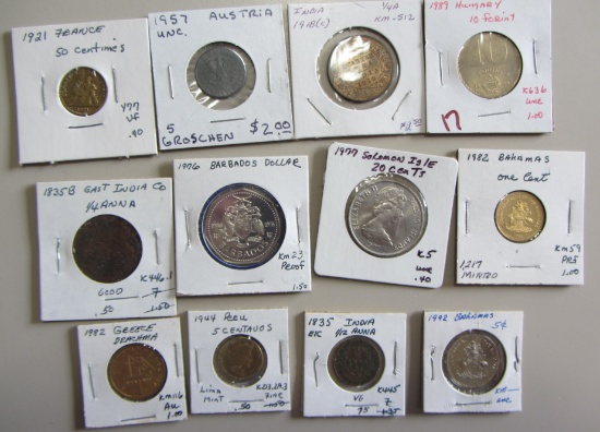 SET OF WORLD FOREIGN COINS