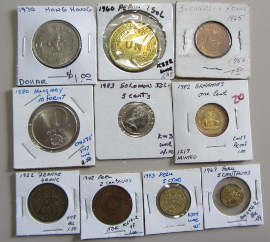 SET OF WORLD FOREIGN COINS