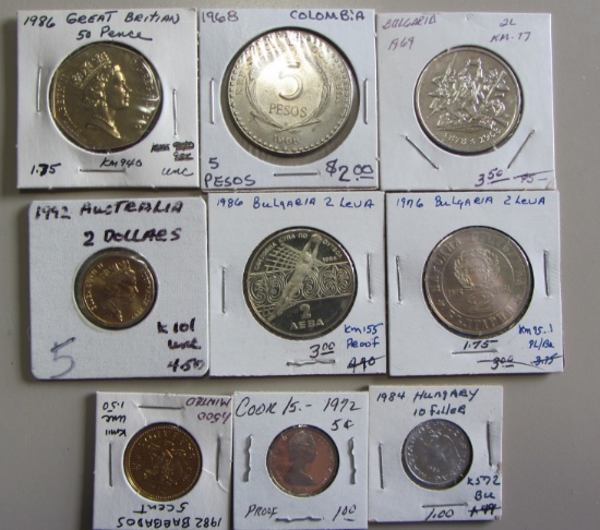 SET OF WORLD FOREIGN COINS