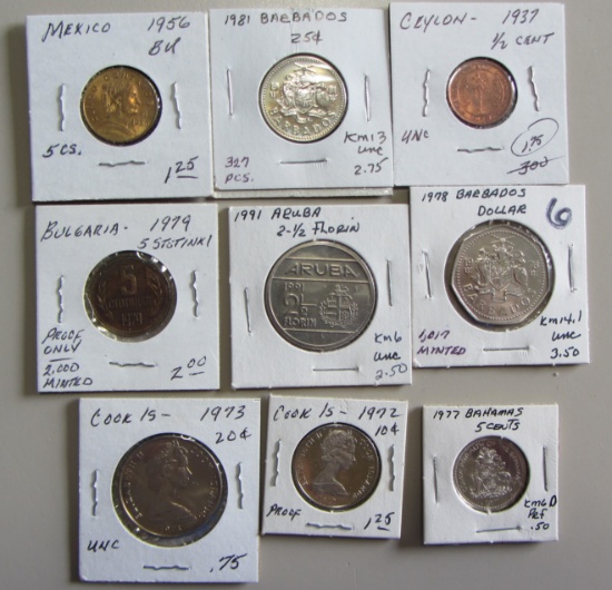 SET OF WORLD FOREIGN COINS