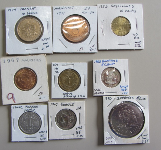 SET OF WORLD FOREIGN COINS