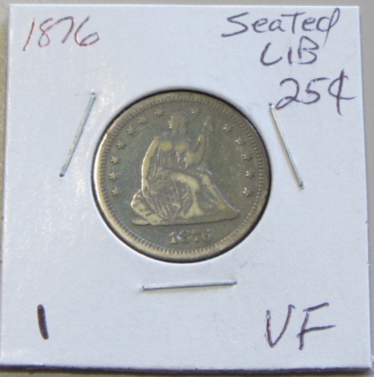 1876 SEATED LIBERTY QUARTER