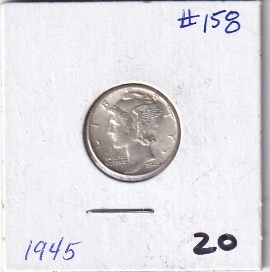 1945 HIGH GRADE MERCURY DIME