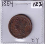 1854 LARGE CENT