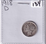 1918 D DIME