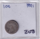 1891 SEATED DIME