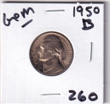 GEM 1950-D KEY DATE NICKEL