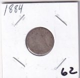 1884 SEATED DIME