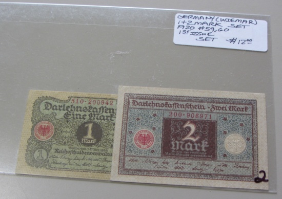 1 AND 2 GERMAN MARK 1920