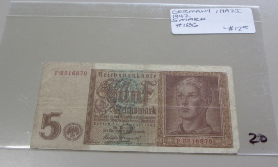 1942 5 GERMAN MARKS