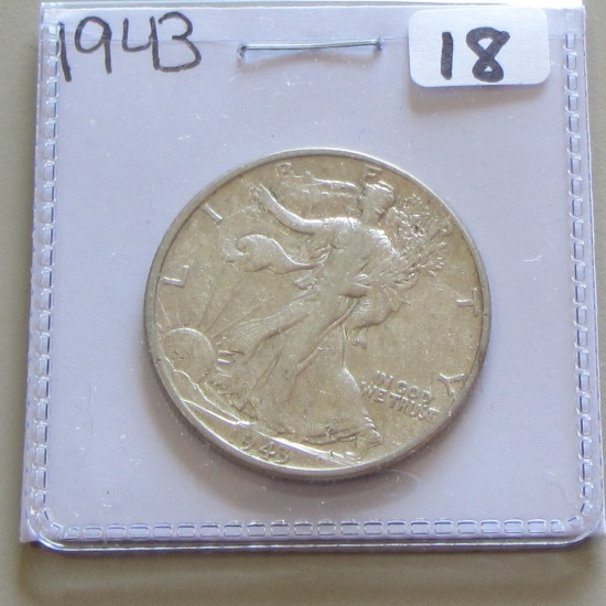 1943 WALKING LIBERTY HALF