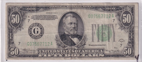 $50 1934 FEDERAL RESERVE NOTE