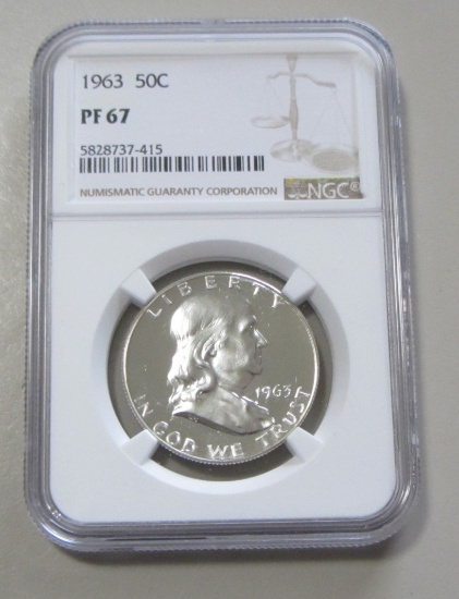 1963 PROOF FRANKLIN NGC 67