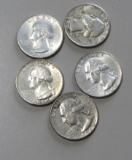 LOT OF 5 SILVER QUARTERS