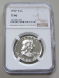 1959 PROOF FRANKLIN NGC 66