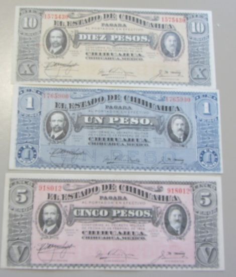 1 5 10 MEXICO CURRENCY SET