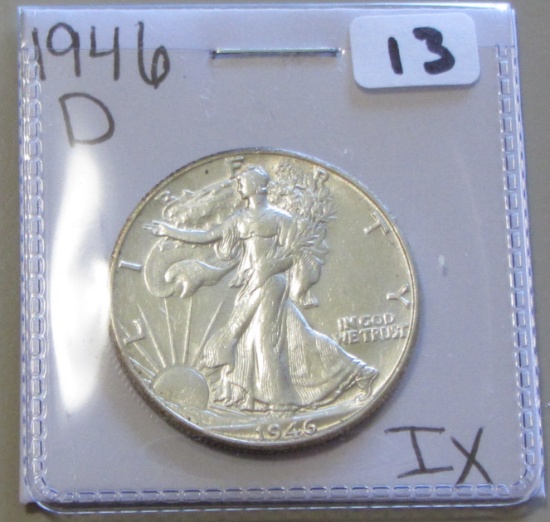 BU 1946-D WALKING LIBERTY HALF