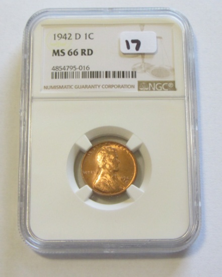 1942-D WHEAT CENT NGC 66