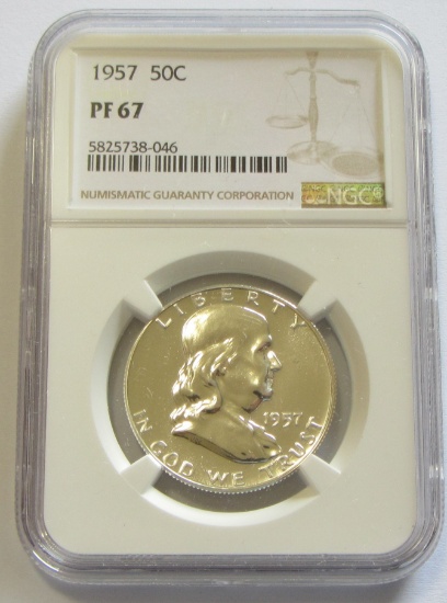 1967 PROOF FRANKLIN NGC 67