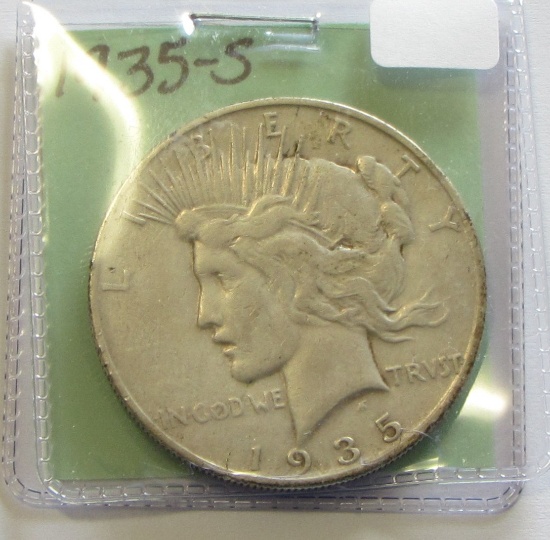 1935-S $1 PEACE SILVER DOLLAR