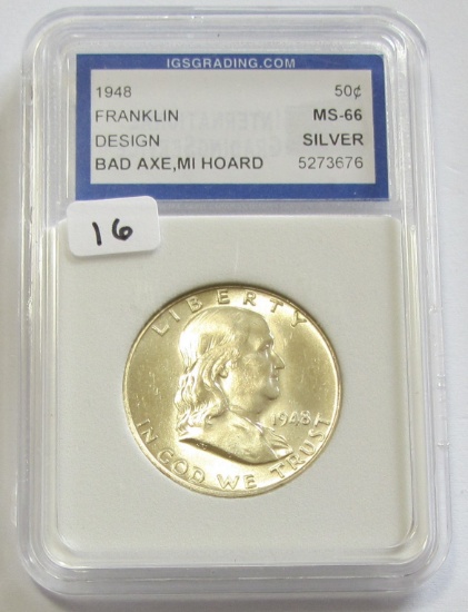 1948 FRANKLIN HALF BAD AXE HOARD