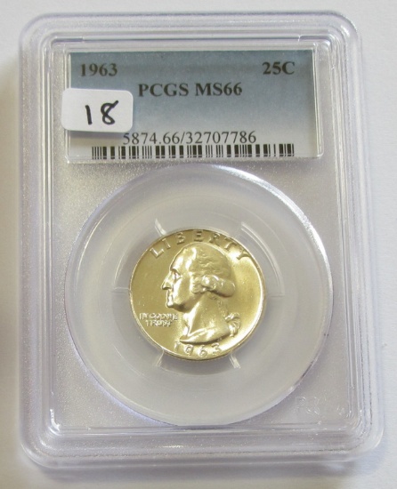 1963 QUARTER PCGS 66