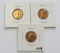 Lot of 3 - 1955-S/S Lincoln Cent- BU RED