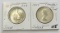 Lot of 2 - 1959 & 1967 Canada Half Silver Dollar