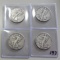 LOT OF 4 WALKING LIBERTY HALF DOLLARS