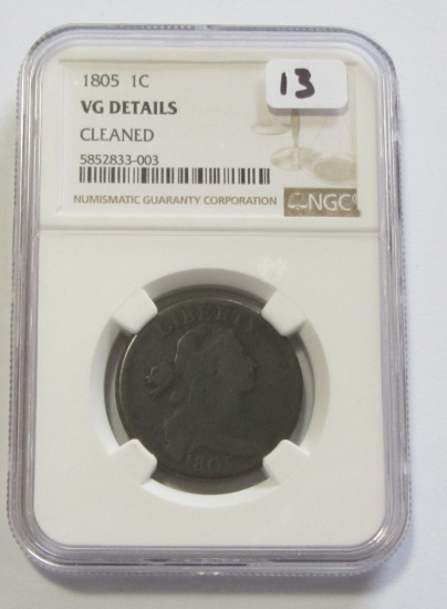 1805 DRAPED BUST LARGE CENT NGC VG