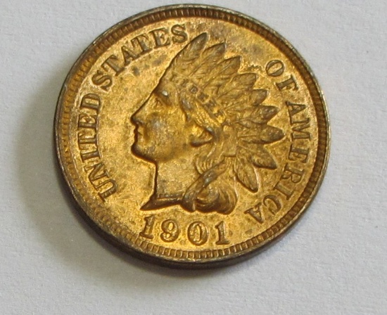 1901 UNCIRCULATED RED INDIAN HEAD CENT