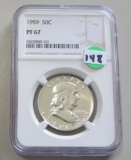1959 PROOF FRANKLIN NGC 67