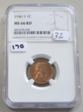 1946-S WHEAT CENT NGC 66 RED