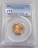 1958 WHEAT CENT PCGS 64 RED