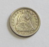 1853 HIGH GRADE SEATED HALF  DIME