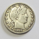 1908-D BARBER HALF