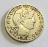 1909-S BETTER DATE BARBER HALF