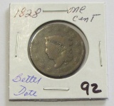 1828 Coronet Large Cent - Better Date