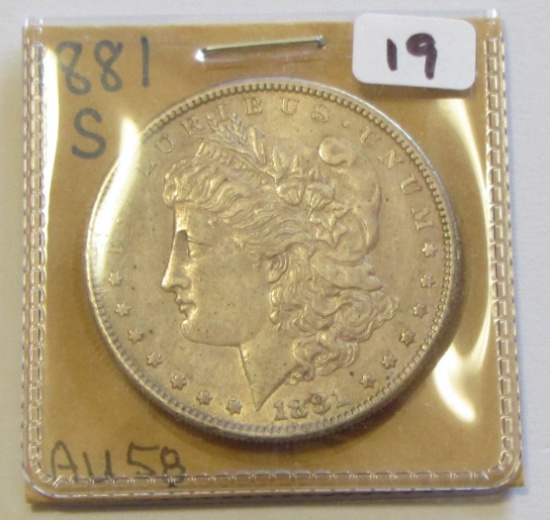 $1 1881-S MORGAN AU