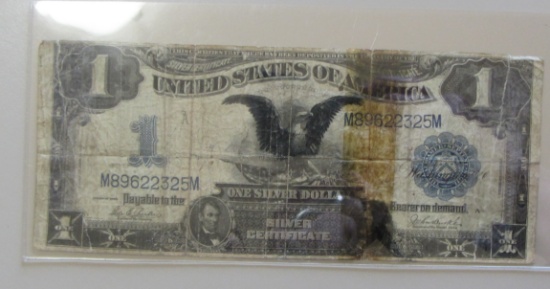 $1 1899 BLACK EAGLE SILVER CERTIFICATE TEARS TAPE